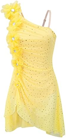 Orporspot cvjetna plesna haljina za žene, ugrađeni leotard. Haljine za žene plešu lirički jazz tap