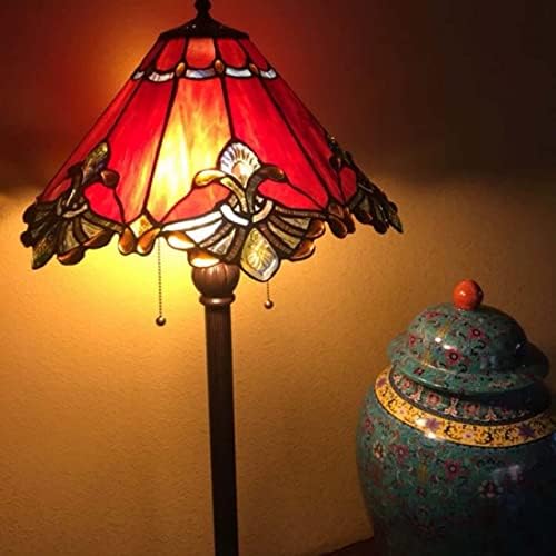 Barokna podna svjetiljka od vitraža Tiffani ' s 10242 sa sjenilom širine 17 inča i visine 65 inča