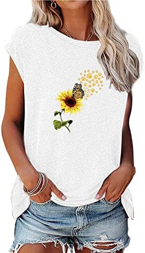 Ženski vrhovi u donjem rublju, ljetna majica s kratkim rukavima, slatki cvjetni Print za tinejdžerice, Ležerne majice širokog kroja,