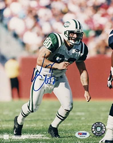 Wayne Chrebet potpisao Autogram 8x10 Fotografija - New York Jets Legenda, Rijetka PSA - Autografirane NFL fotografije