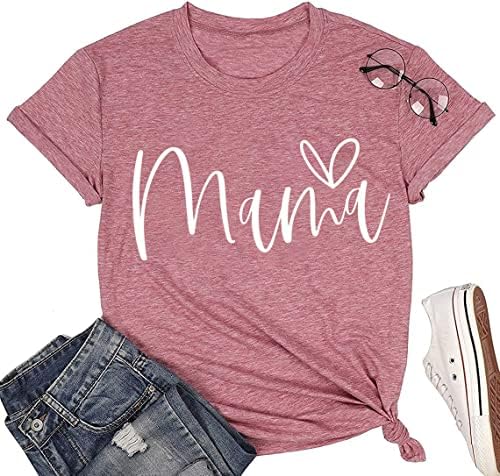 Mama i mini košulje Slatka ljubav srca grafička majica mama i ja podudaraju se s mamama mama i bebe odgovarajuća odjeća