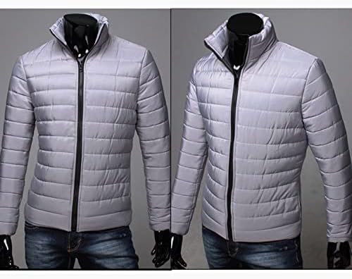 XXBR Lagane jakne s puffirnim jaknama za muške, jesenski zimski kaput s patentnim zatvaračem Bomber jakna pakiranje vanjske odjeće