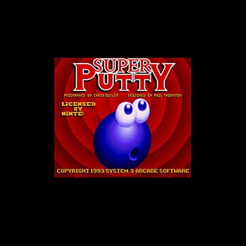 Romgame Super Putty NTSC Verzija 16 -bitni 46 pin Big Grey Game Card za igrače u SAD -u igrača
