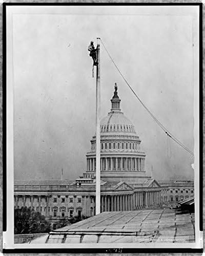 PovijesneFindings Foto: Istočni front, slikar zastava, 1930, Steeplejack, Cannon House, Washington, DC