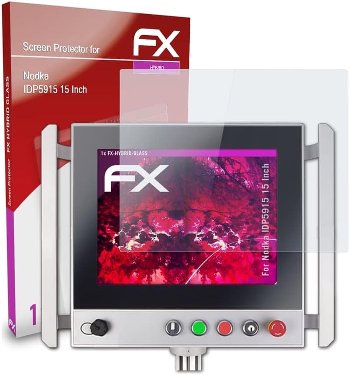 ATFOLIX plastični stakleni zaštitni film kompatibilan s Nodka IDP5915 15-inčni zaštitnik stakla, 9h hibrid-staklena fx staklena zaslon