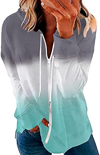 Amikadom casual vanjska odjeća za dame jesenske zimske dugi rukav v kornjača vrat labav fit outre odjeća tinejdžerka zip up 2023 92