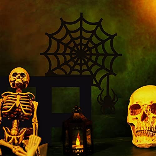 Yalikop Halloween vrata ugao ugasni znak ukras pauk web vrata dekor Halloween Wood Door Corner Znak za kut za kut za zabave