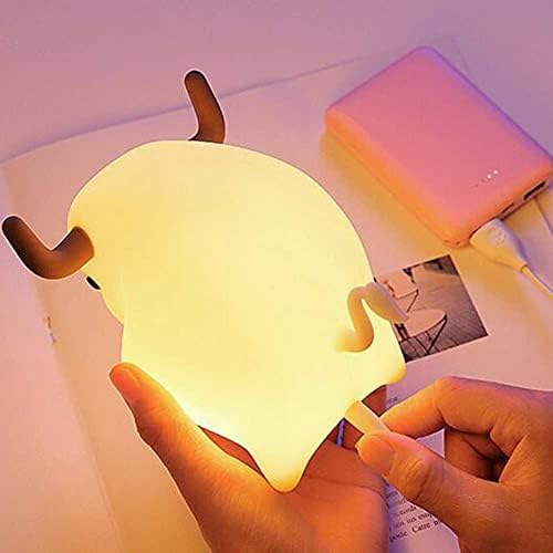 Slatko noćno svjetlo, dječja noćna lampica noćna svjetiljka LED prijenosna lampa za dodir za spavaću sobu, USB -a za punjenje silikonskog