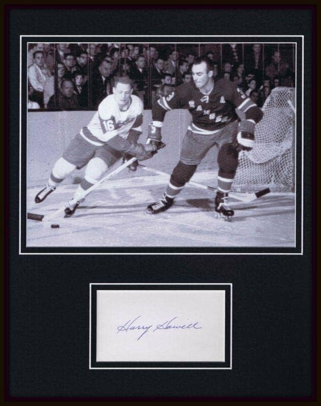 Harry Howell potpisao uokviren 11x14 prikaz fotoaparata JSA Rangers - Autografirani NHL fotografije