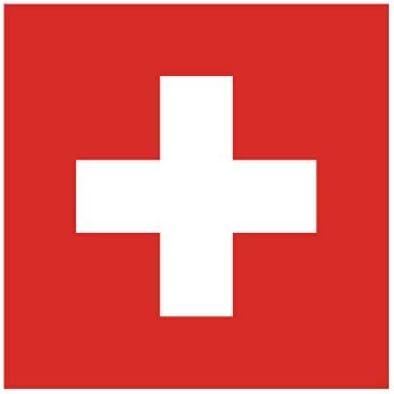 Švicarska naljepnica naljepnice naljepnice vinil napravljena u SAD -u