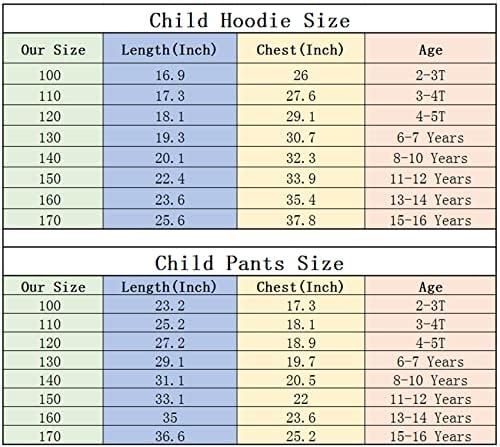 Ateecp dječaci djevojčice PSG Grafički pulover duksevi i jogger hlače za dijete 2 PCS Hood Fleece Tracksuit Set