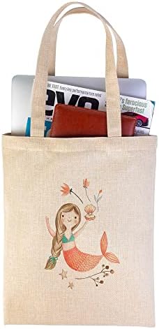 Slatka platnena torba s malom sirenom, estetska torba za plažu, torbe za višekratnu upotrebu, torba za žene