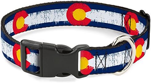 Ovratnik plastične isječke - Colorado Flags2 Ponavljaju se - 1 Široko - odgovara vratu od 9-15 - mali