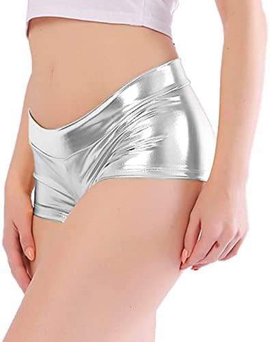 Kepblom Ženski 3 paket Sjajni metalni rave plijen kratke hlače vruće hlače plešu dno