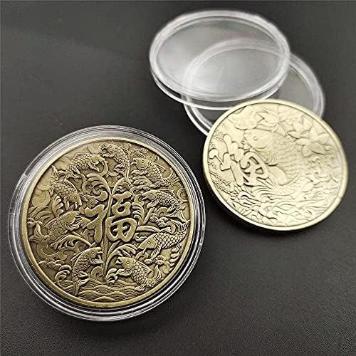 Zbirka Handrafta kopija kopija Coin Coins Mnogo šarana Kineski blagoslov znači blagoslov kineski tradicionalni prigodni prigodni kovanik-1