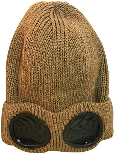 Pletena kapa s kapuljačom s kapuljačom s kapuljačom u obliku slova U s ispupčenim očima, topla zimska kapa s lubanjom otporna na vjetar
