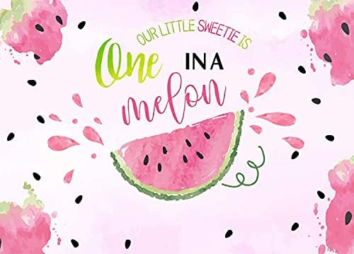 Ltlyh 7x5ft akvarel ljetne voćne lubenice tema jedna u fotografiji dinje ružičaste dinje pozadinu djevojke rođendanska zabava za bebe