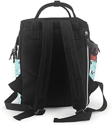 Pelena za promjenu ruksaka za mamu slatka kartonu-panda-nosača putničke vrećice s pelenama na stražnjoj strani pakiranja