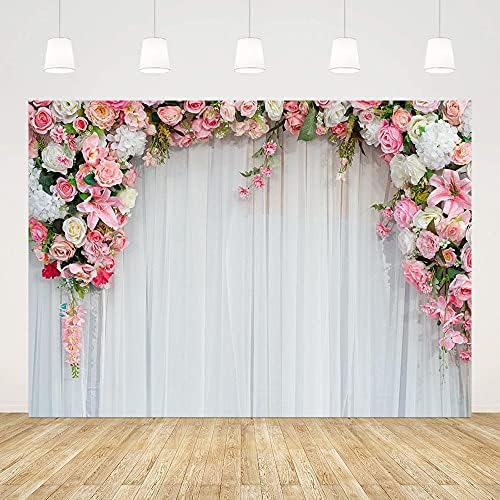 Ablin 10x7ft cvjetna zidna pozadina za svadbeni tuš vjenčanje ružičasti cvjetovi fotografija pozadina sretna zabrana vjenčanja godišnjica