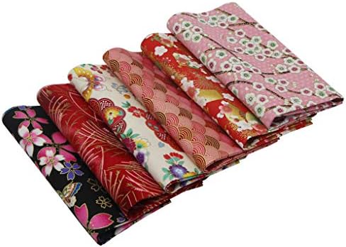 6pcs 40.40 cm kvadrati pamučne tkanine tutu japanski stil cvjetni Print Tkanina krpica brončani uzorci obrt tkanina za šivanje popluna