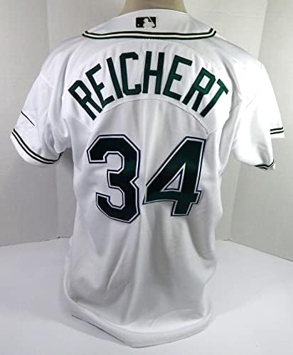 2002 Tampa Bay Devil Rays Dan Reichert 34 Igra izdana White Jersey 48 DP40810 - Igra korištena MLB dresova