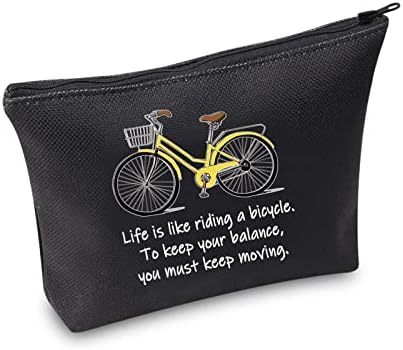 MBMSO pokloni za bicikle kozmetička torba za zaštitu bicikla Život je poput vožnje biciklom s patentnim zatvaračem, biciklistički pokloni