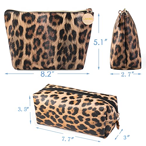 2pcs kozmetička torba putna Kozmetička torbica za torbicu mala torba Leopard slatka torbica poklon za žene i djevojke