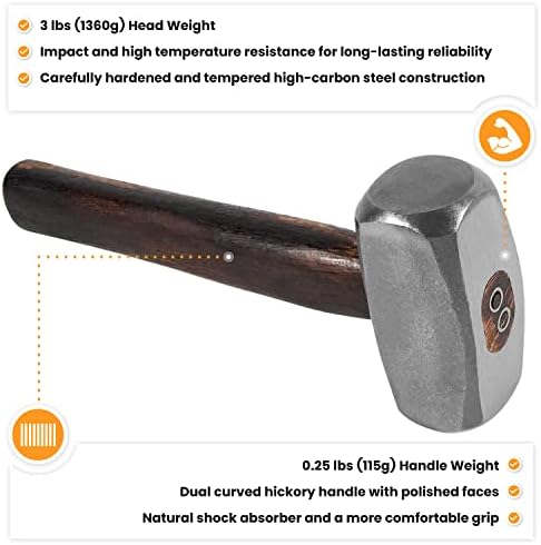 kovački čekić 3-inčni inženjer kovača koji buši Kratki čekić, ručno izrađena izrada noževa, obrada metala, kovački alat, ravno okruglo