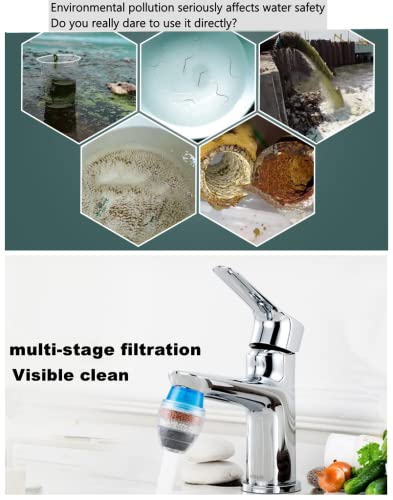 3 seta filtera za pričvršćivanje na slavinu, pročišćivač vode za slavinu, petoslojni filter s aktivnim ugljenom za uklanjanje fluoriranog