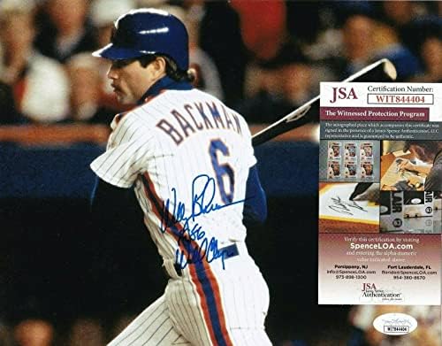 Wally Backman New York Mets JSA Autentificirana akcija potpisana 8x10 - Autografirane MLB fotografije