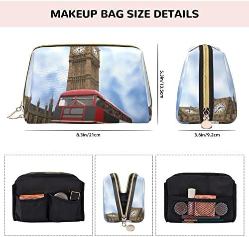 Ognot Engleska automobila tiskana Big Travel Makeup torba za torbicu, prijenosna toaletna torba za žene djevojke Organizator za dnevni