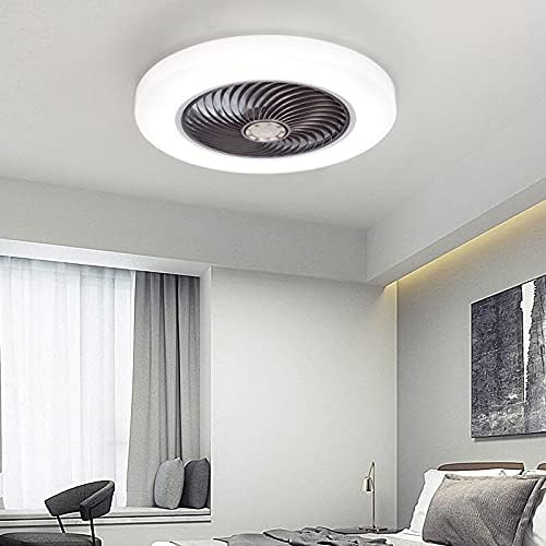 Chezmax europski stil Moderni LED ventilator nevidljivi list Ultra tanka stropna svjetiljka zatamnjenje Stropne lampe za daljinsko