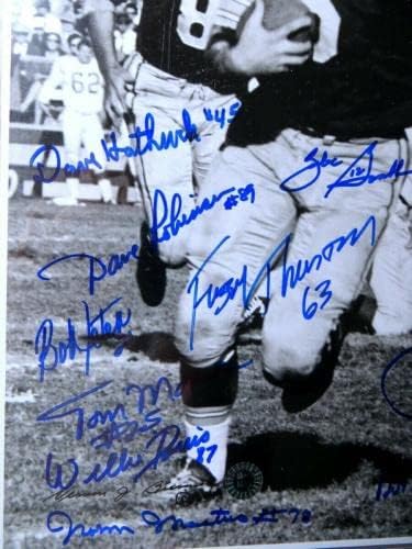 1960 -ih Green Bay Packers Autografirani 16x20 Photo Hornung Kramer 20 Sigs AB62524 - Autografirane NFL fotografije