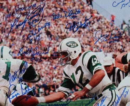 1968 Jets Namath, Maynard potpisao 16x20 Super Bowl III Photo PSA/DNA U03480 - Autografirane NFL fotografije