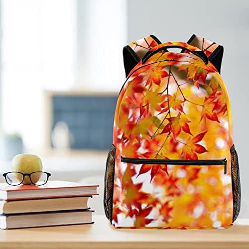 VBFOFBV ruksak za žene Daypack Laptop Rockpack Travel casual torba, jesenski narančasti javorov lišće