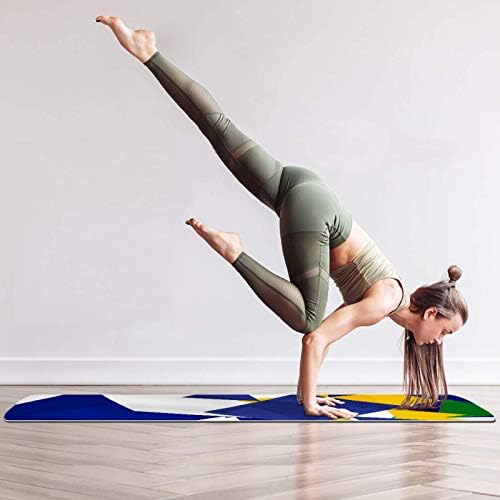 Apstraktna geometrijska prostirka za jogu za žene i djevojke debele protuklizne prostirke za jogu za vježbanje mekane prostirke za