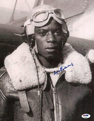 Eugene Richardson jr potpisao 11x14 PSA DNA U85865 WWII TUSKEGEE AIRMEN PILOT - Autografski hrvački