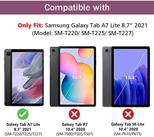 HOIDOKLY Slučaj za Samsung Galaxy Tab A7 Lite 8,7 inča 2021 Oslobađanje, Trifold Stand Slim kućište s potpunim zaštitnim stražnjim