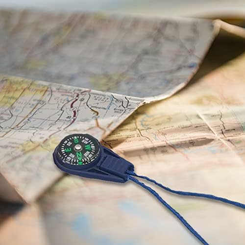 EastVita 100pcs višebojni mini preživljavanje kompas, multi-funkcionalni vanjski kampiranje planinarski džep kompas s komorom za hitne