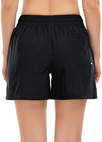Davena teretni kratke hlače za žene, 5 džepova elastični struk brze suhe planinarenje za planinarenje za trčanje u teretani casual