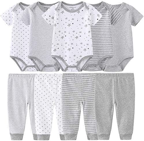 Baby Layette set 9-komadića bodysuits hlače za dječake Set-a Set mališana Dječak Unisex dječji poklon setovi