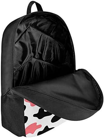 PENSURA Dječji školska torba za djecu Rockpack za djevojčice casual putopis Daypack Laptop Ruksak, bijela crna ružičasta tiskara krava
