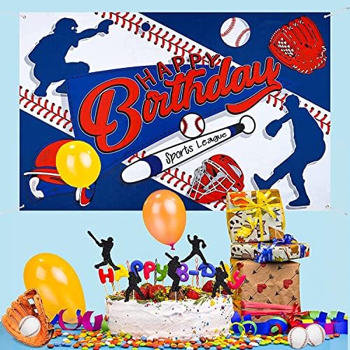 Ukrasi za baseball zabavu sretan rođendan Baseball banner, Sportska tematska zabava za dječake, djecu i tinejdžere, velika sportska