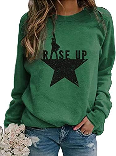 Elosele žene uzdižu se Hamilton košulja s dugim rukavima casual labave fit pulover majice