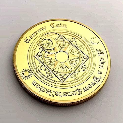 Lucky Tarot Gold Art Art Metal Craft Divinicija Sunčev sazviježđa izazov Coins Feng Shui kovanice Kolekcionarski predmeti Pokloni za