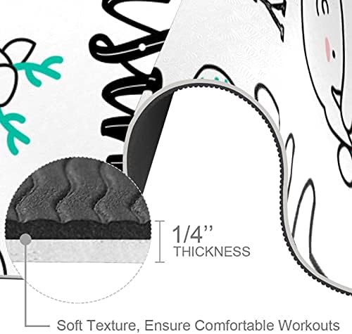 6 mm ekstra debela joga prostirka, simpatična ručna nacrtana Sretan Božić-01 tiskani ekološki prihvatljivi TPE za vježbanje prostirke