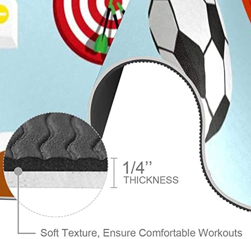 Yoga Mat 72 x 24 Sport kuglica uzorak šarene ekološke prostirke za ne -kliznu fitness za pilates i podne vježbe
