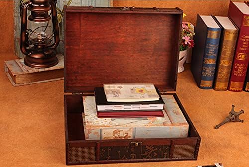 Vintage drvena kutija za pohranu knjiga velike veličine organizator za pohranu nakita Škrinja s blagom Kućni dekor
