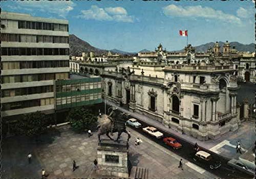 Spomenik Francisca Pizarra, osnivača Lime Lima, Peru Original Vintage razglednica