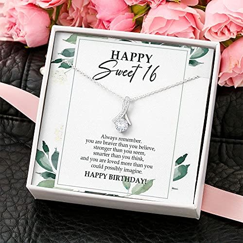 Ručno izrađena ogrlica - Ogrlica rođendan - Personalizirani rođendanski pokloni - Sweet 16 poklon Sixteen Birthday Pokloni za djevojčice